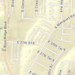 9801-9899 E 25 Street South, Independence Street Map