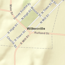 Wilkesville Ohio Street Map