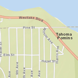 Tahoma California Street Map