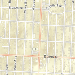 2601-2611 E 39th St Kansas City MO Street Map