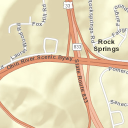 Rock Springs Ohio Street Map