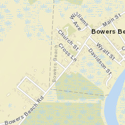 Bowers Beach Delaware Street Map