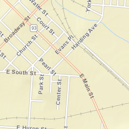Jackson Ohio Street Map