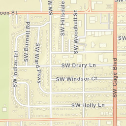 1341-1347 Southwest Woodhull Street, Topeka Street Map