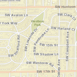 2822 Southwest Huntoon Street, Topeka, KS Street Map