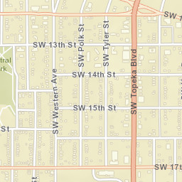 1301 Southwest Western Avenue, Topeka, KS Street Map
