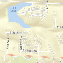 10001-10649 East 43rd Street, Kansas City Street Map