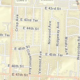 4231 Blue Ridge Boulevard, Kansas City, MO Street Map