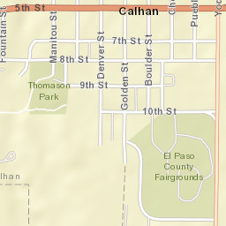Calhan Colorado Street Map