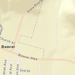 Beaver Ohio Street Map