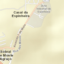 Sobral de Monte Agraço Street Map