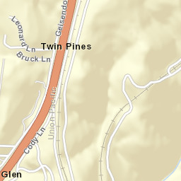 Twin Pines California Street Map