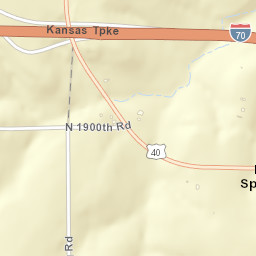Kansas Turnpike & Interstate 70, Lecompton Street Map