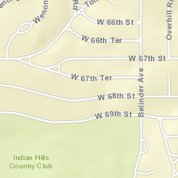 6901 Belinder Ave Mission Hills KS Street Map