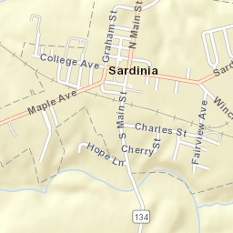 Sardinia Ohio Street Map