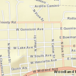 Woodland Park Street Map
