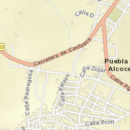 Puebla de Alcocer Street Map