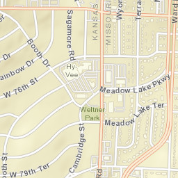 2304 W 76th St Prairie Village KS Street Map