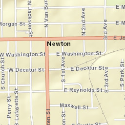 100-198 South Van Buren Street, Newton, IL Street Map