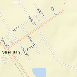 Sheridan California Street Map
