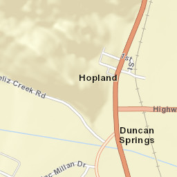 Hopland California Street Map