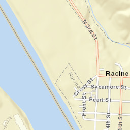 Racine Ohio Street Map