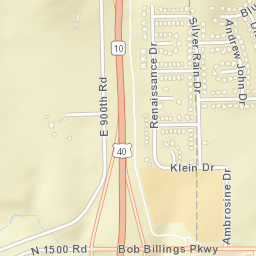 State Highway 10, Kanwaka, KS 66049 Street Map