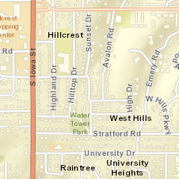 1116-1132 Sunset Drive Lawrence KS Street Map