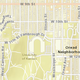 1223-1283 Mississippi Street, The University of Kansas Street Map