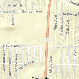 Clearlake California Street Map