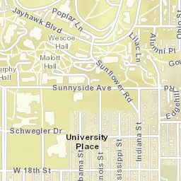 University of Kansas 1341 Jayhawk Boulevard Lawrence KS Street Map