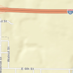 Interstate 70, Ellis, KS 67637, USA Street Map