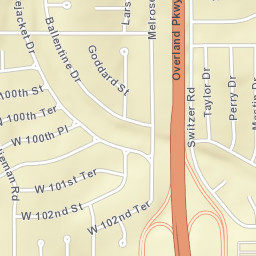 10205 W 101st St Overland Park KS Street Map