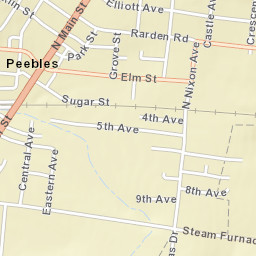 Peebles Ohio Street Map