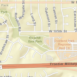 W 103rd St Overland Park KS 66215 Street Map