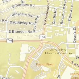 601 Missouri 740, University of Missouri Street Map