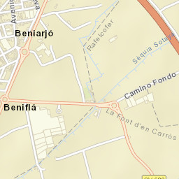 Beniflá Street Map