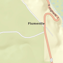 Flumeville California Street Map