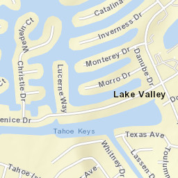 Tahoe Keys California Street Map