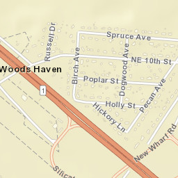 Woods Haven Delaware Street Map