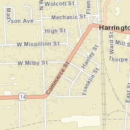 Harrington Delaware Street Map