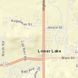 Lower Lake California Street Map