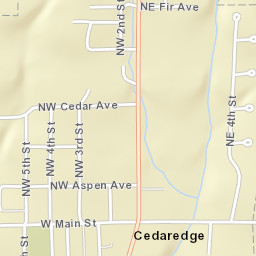 Cedaredge Street Map