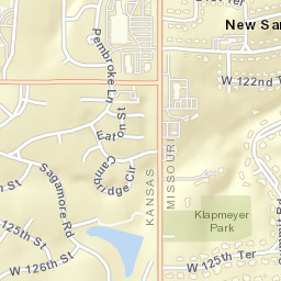 848-1160 West 125 Terrace, Kansas City Street Map