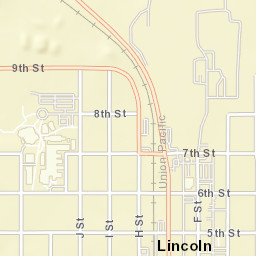 Lincoln California Street Map