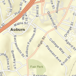 Auburn California Street Map