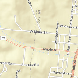 Oak Hill Ohio Street Map