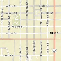101-199 Court, Russell, KS 67665, USA Street Map