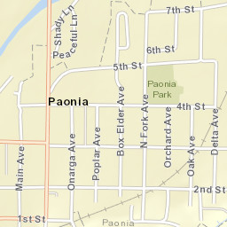 Paonia Street Map