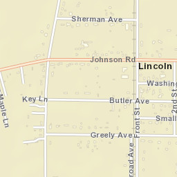 Lincoln Delaware Street Map